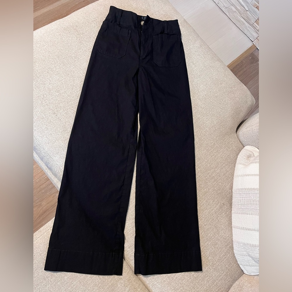 Maeve by Anthropologie “The Colette” Wide Leg Pants – Black – Size 28